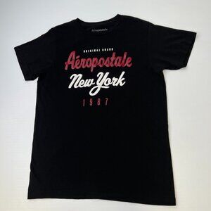 Aeropostale Shirt Women Medium New York 1987 Spell Out Graphic Hip Hype Core Ni